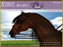 *E* Rigged Double Bridle  [BOXED] RH Trakehner Brown