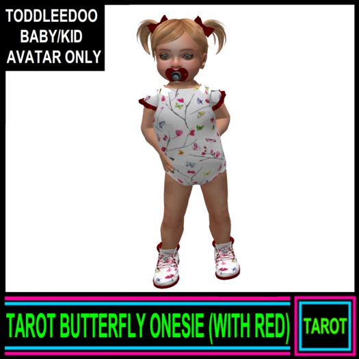 TAROT BUTTERFLY ONESIE (WITH RED)