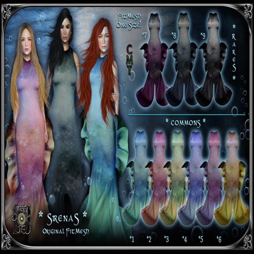 *SL* Sirenas Fitmesh Dress 9 RARE