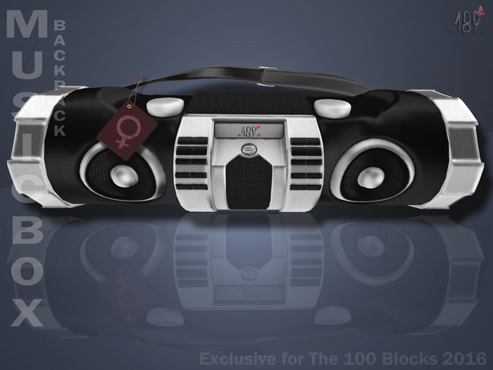 #187# MusicBox Backpack BlackSilver Female BOX (Add Me)