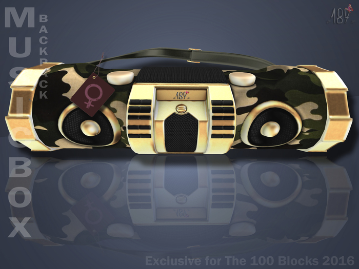 #187# MusicBox Backpack Gold Camo Female BOX (Add Me)