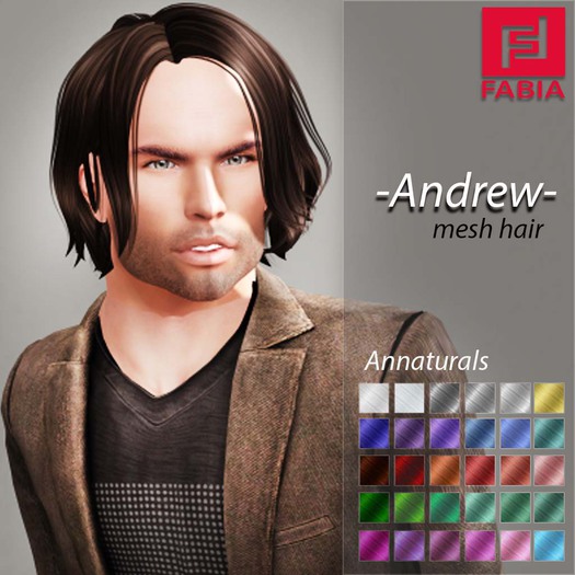-FABIA- Mesh Hair  < Andrew> Annaturals Tones