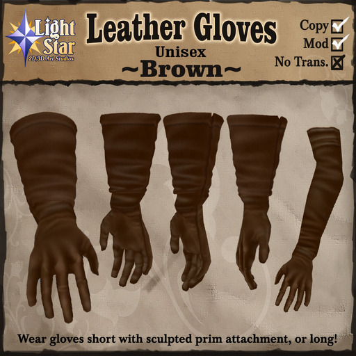 *LightStar - Leather Gloves-Brown