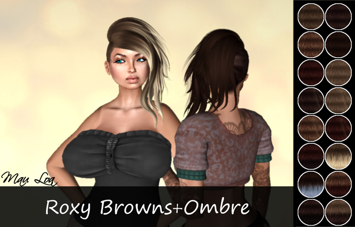 .Mau Loa. Roxy Short Rigged Mesh Hair Browns