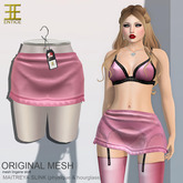 Entice - French Kiss Lingerie (Solids) - Skirt - Pink