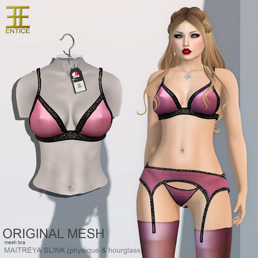 Entice - French Kiss Lingerie (Solids) - Set - Pink
