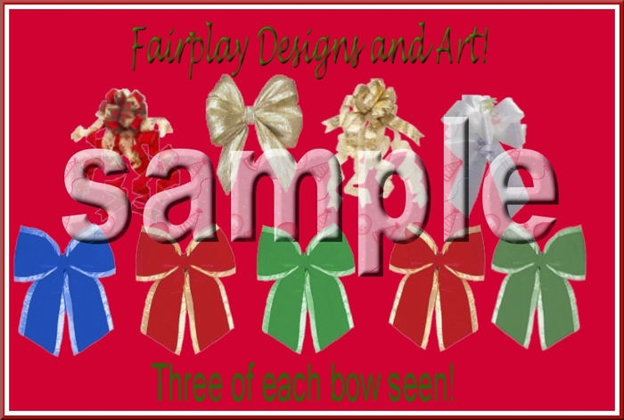 SET OF 3 EA OF BOWS FOR GIFT GIVING!