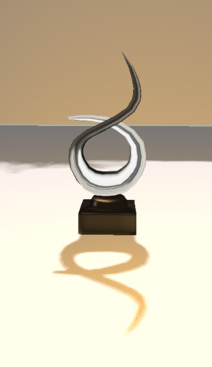 Beautiful Infinity Silver Sculpture 