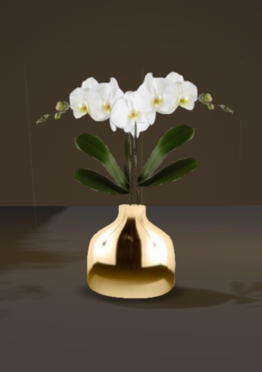 Designer Gold Orchid Bowl *