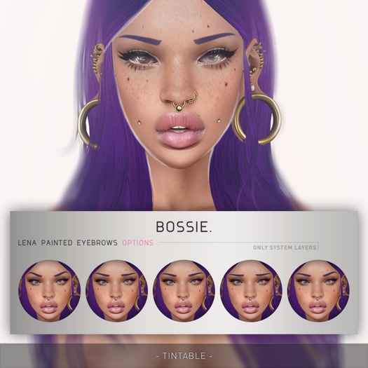 Bossie. lena painted eyebrows [tintable] (wear me)