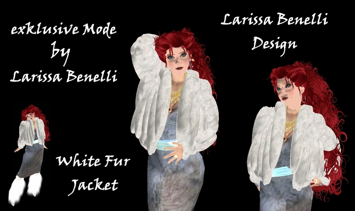 Box with Pelzjacke weiss