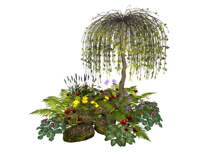 MSD - Rock Garden - Weeping Tree (14 LI) C/M