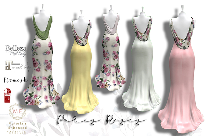.::Pretty Things::.  Paris Roses Six Gowns on HUD