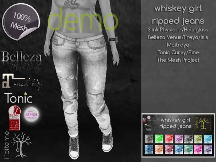 ~i~ Whiskey Girl Ripped Jeans DEMO (Add Me)