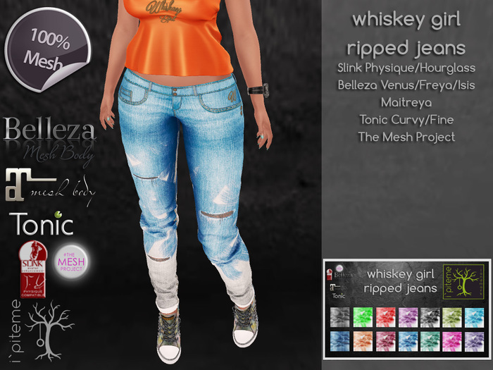 ~i~ Whiskey Girl Ripped Jeans (Add Me)