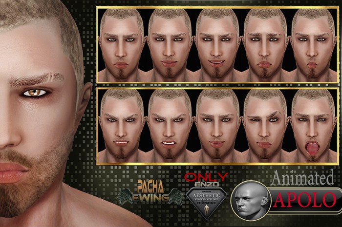 Aesthetic -PachaEwing- Mesh Head "Apolo Blonde" Expressions *ENZO*
