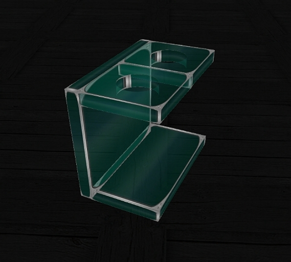 IceCream Cone Holder (Green Glass) (Boxed)