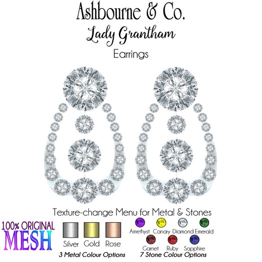 Ashbourne & Co. Lady Grantham Earrings (bagged)