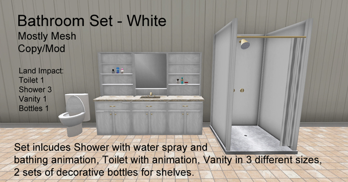 Bathroom Set - White