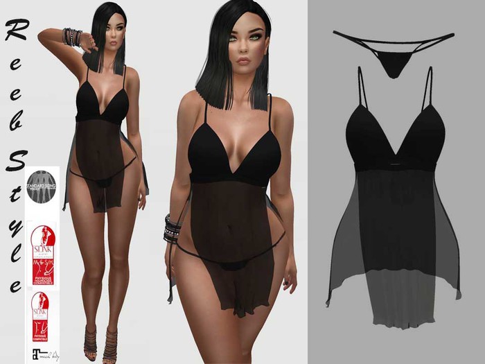 489-Reeb STyle Ezgi black Dress