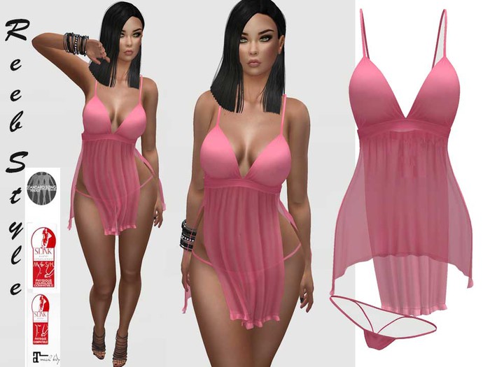 490-Reeb sTyle Ezgi pink dress