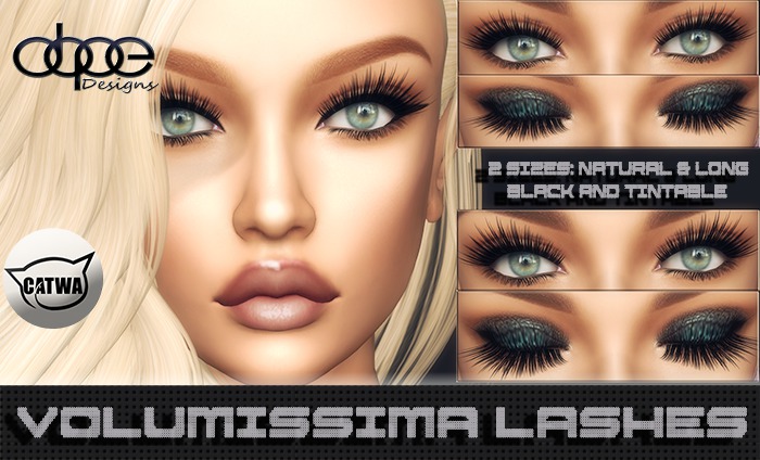 DOPE Designs VOLUMISSIMA LASHES For CATWA Mesh Head BOXED