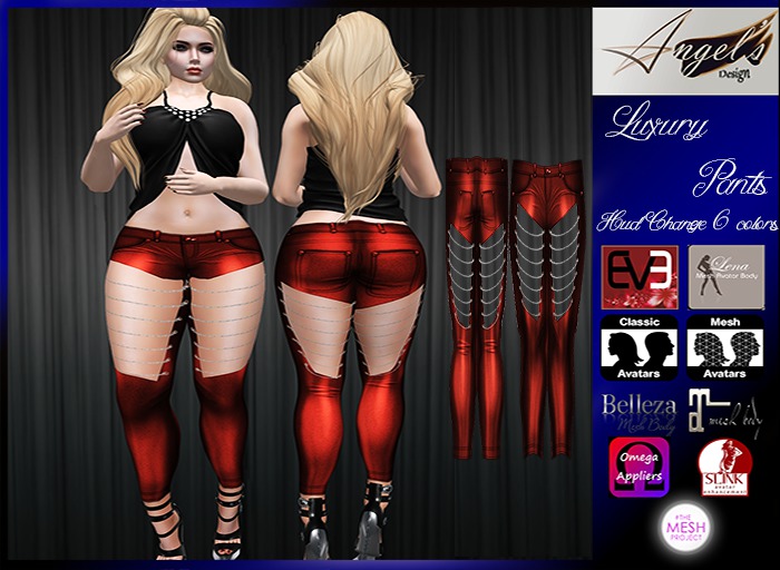 Pants Luxury Red - Angels Design -
