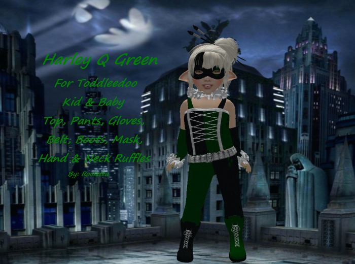 {HCM} Harley Q Green {Boxed}