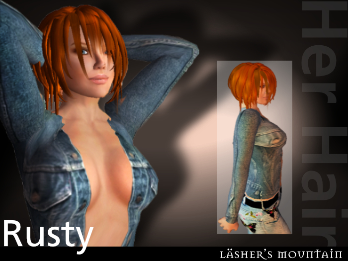 RUSTY Red Short EMO Style Women's Hair