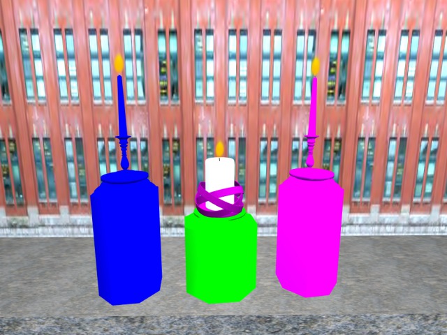 Wedding/Unity candle set- now meshed w/ bonus full perm