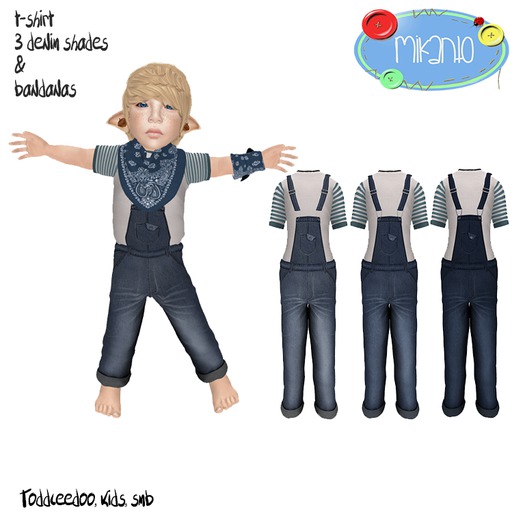 Mikanto - Overalls Blue