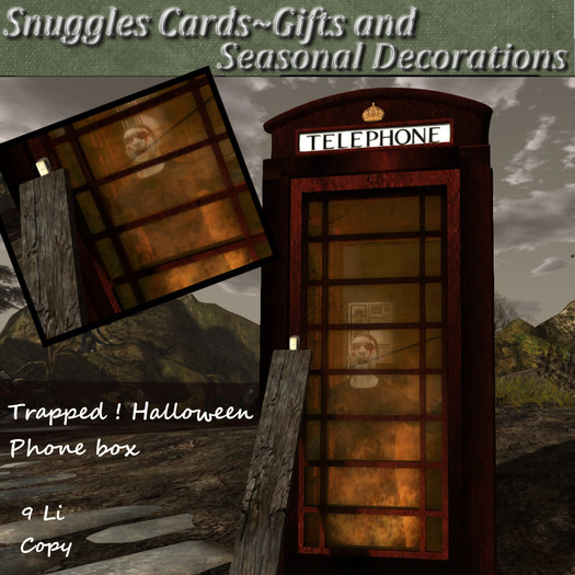 Trapped ! Halloween Phone box by Snuggles Boxed
