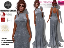 Full Perm MI Long Sparkly Gown FITMESH - Maitreya - Belleza - Slink Hourglass - TMP