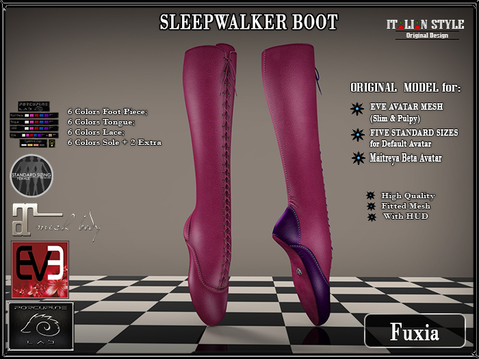 [PL]  - Sleepwalker Boots - Fuxia