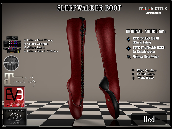 [PL]  - Sleepwalker Boots - Red