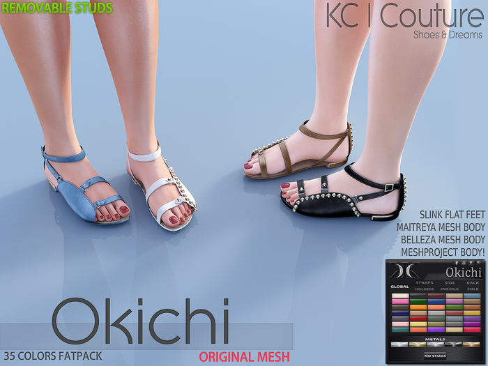 -KC- OKICHI SANDALS / MAITREYA, SLINK, BELLEZA, MESHPROJECT!