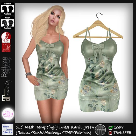 SLC Mesh Temptingly Dress Karin green