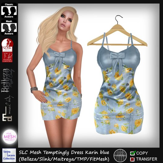 SLC Mesh Temptingly Dress Karin blue