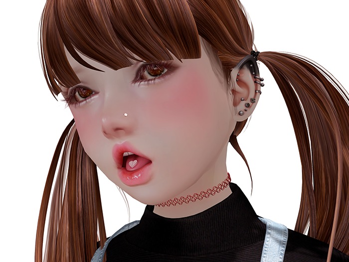 [crs] Mesh Tattoo Choker Red