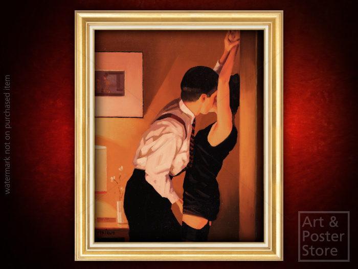 GAME ON Jack Vettriano EROTIC PAINTING | Gold Fluted Frame