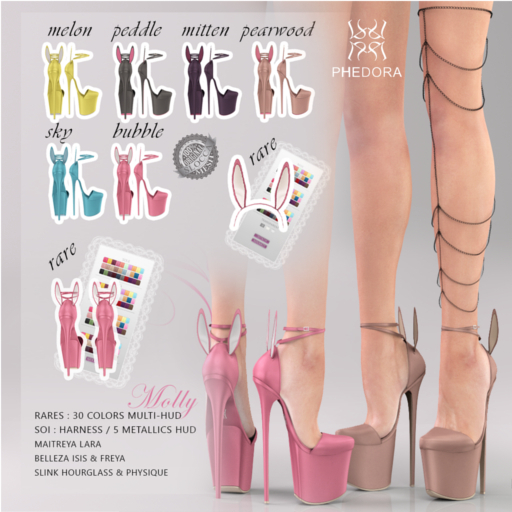 PHEDORA / Molly heels ( Sky )