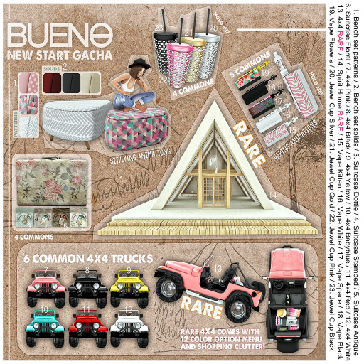 BUENO- Suitcase- Stamped