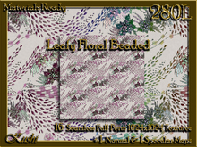Leafy Floral Beaded fabric seamless textures