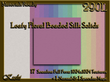 Leafy Floral Beaded SILK fabric seamless textures