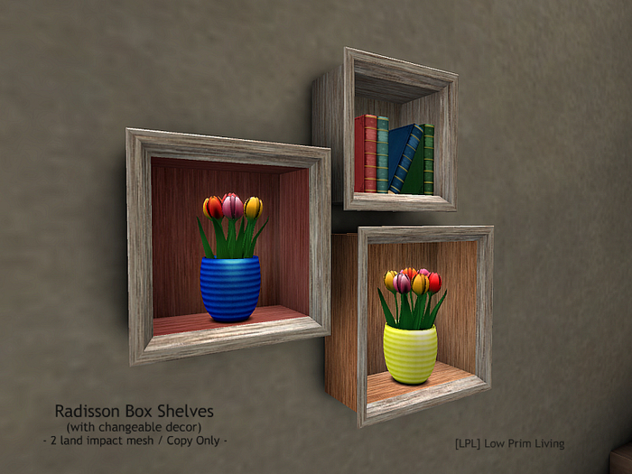 Radisson Box Shelves with Changeable Decor