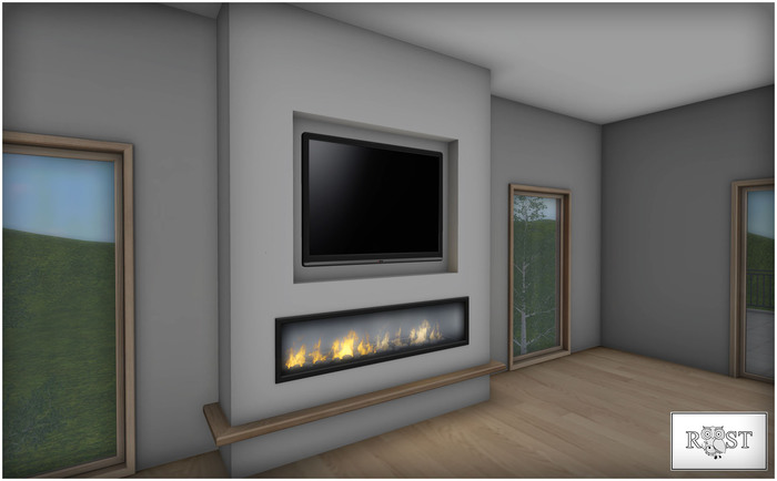 ROOST - Palm View Fireplace Wall