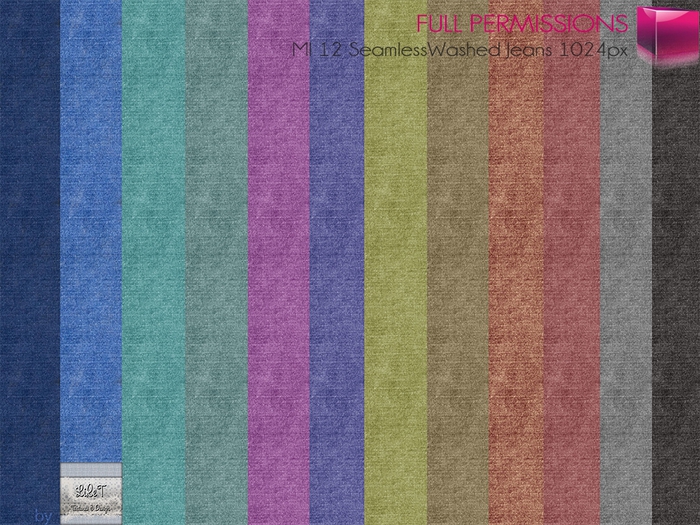 COLAB-LI001 12 Washed Jeans Texture Set