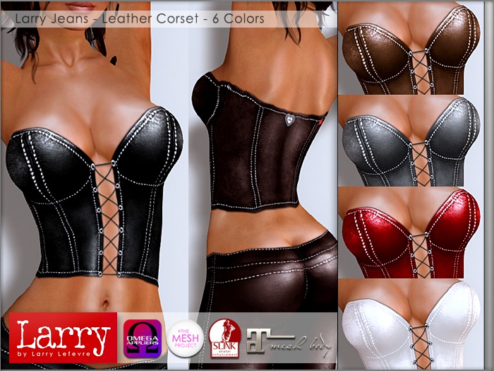 LARRY JEANS - Leather Corset - 6 Color Pack