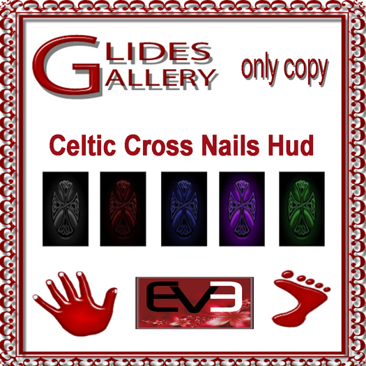 Celtic Cross Finger/Toe Eve Nails Hud