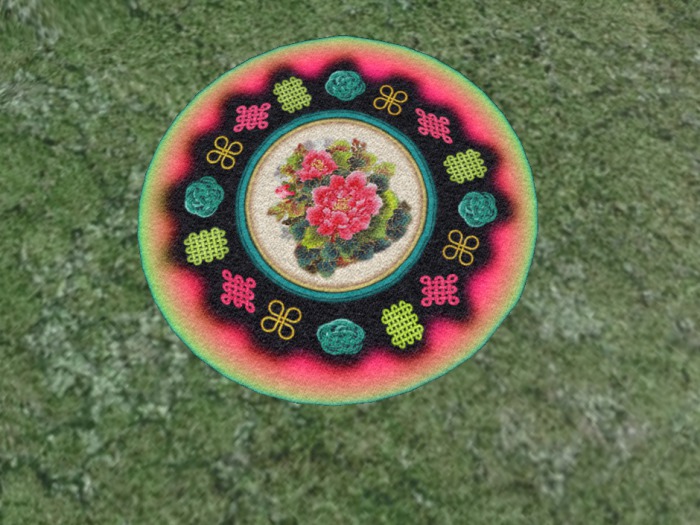 Gift-Seaweed Sonnet Mesh Chinese Knot Rug
